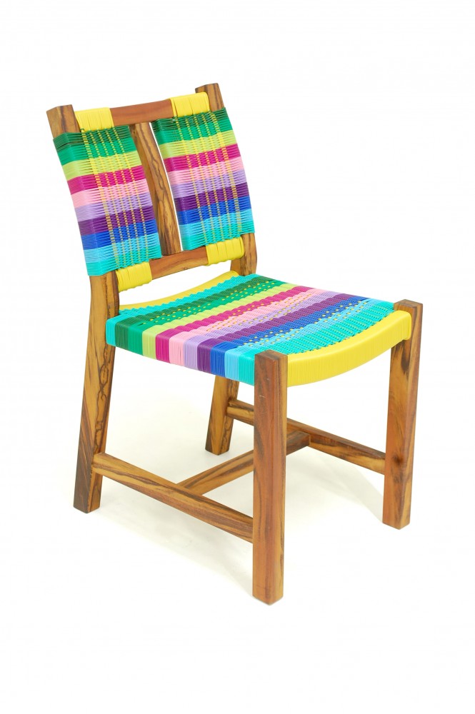Modern and colourful chair with a built-in library (OFO Chair)